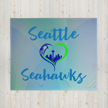 Load image into Gallery viewer, Seattle Seahawks Heart Throw Blanket(NFL)