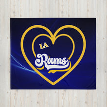 Load image into Gallery viewer, Rams Heart Throw Blanket(NFL)