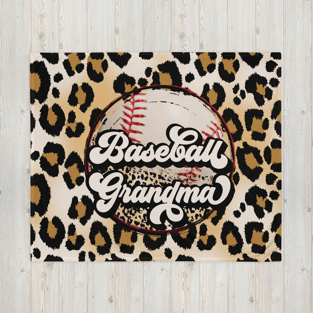Baseball Grandma Throw Blanket