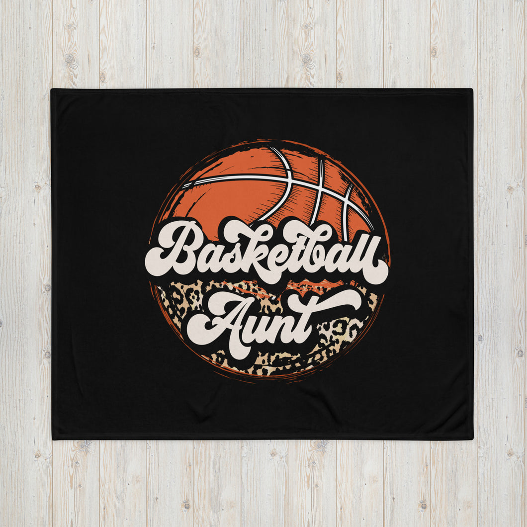 Basketball Aunt Throw Blanket