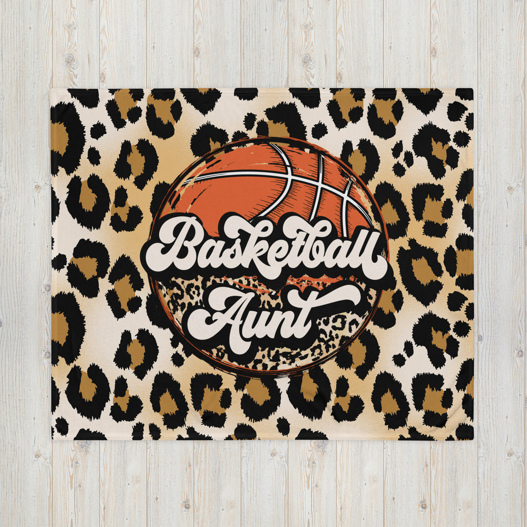 Basketball Aunt Leopard Throw Blanket