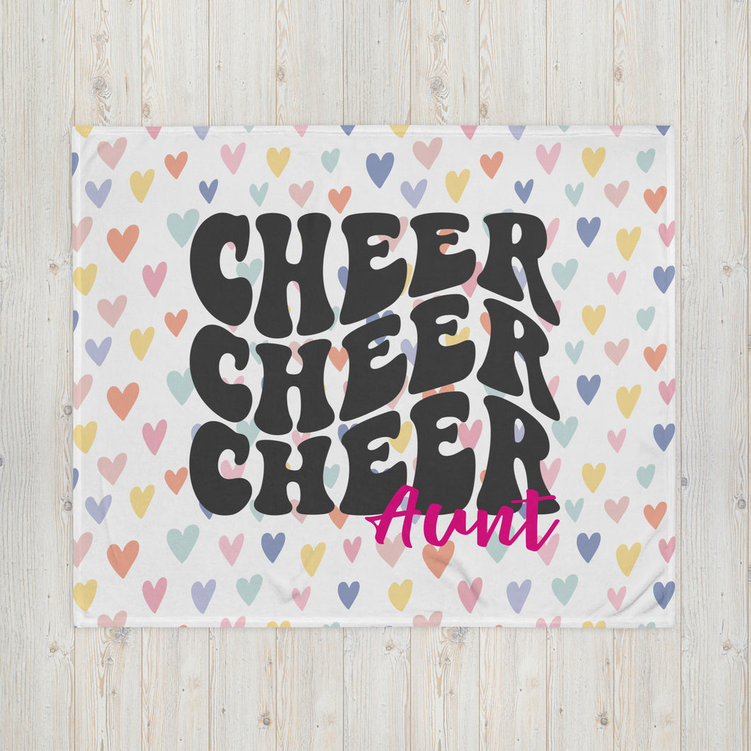Cheer Aunt Heart Throw Blanket