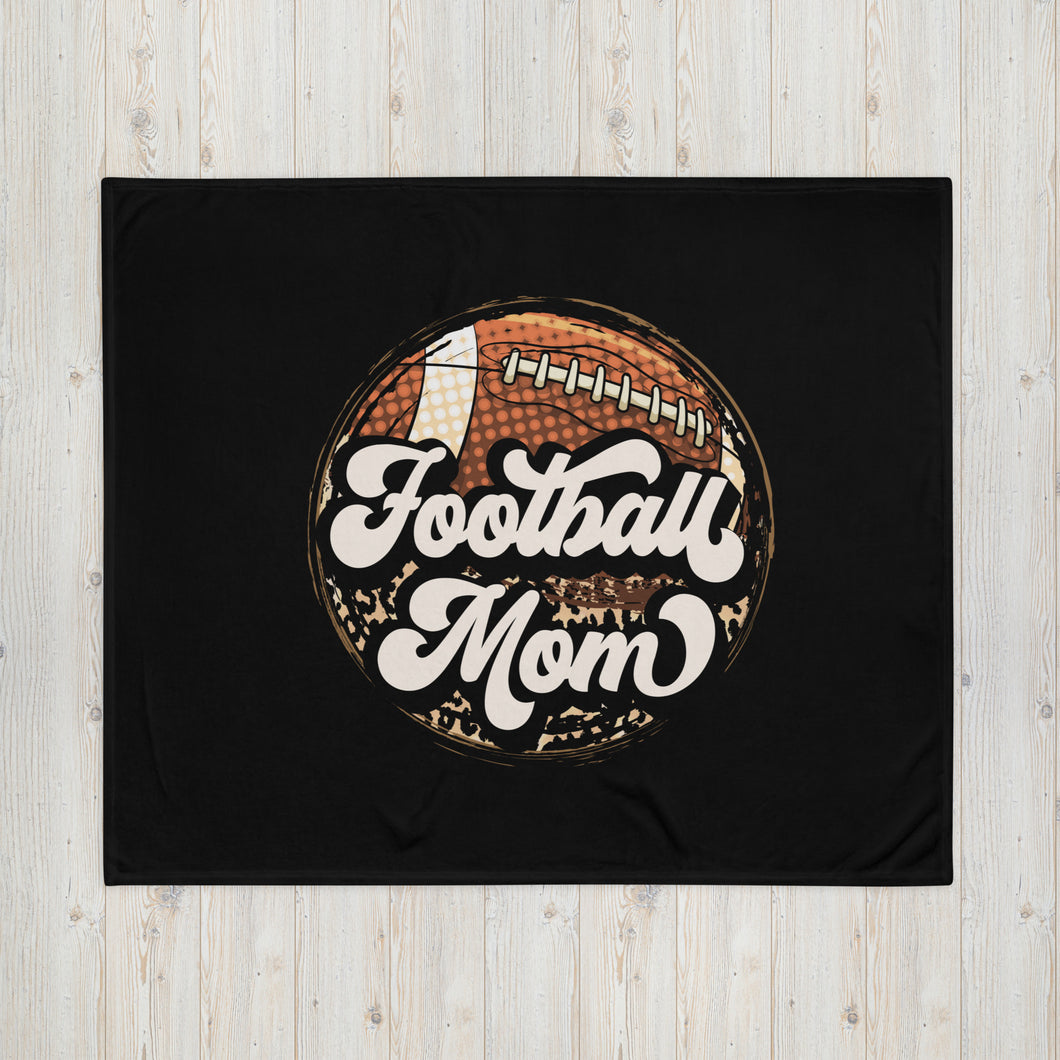 Football Mom Throw Blanket