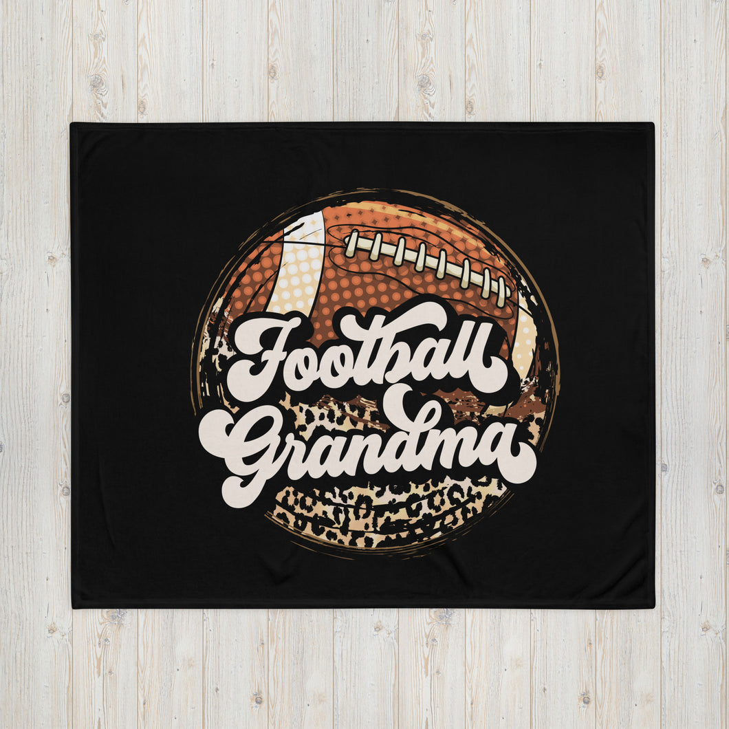 Football Grandma Throw Blanket