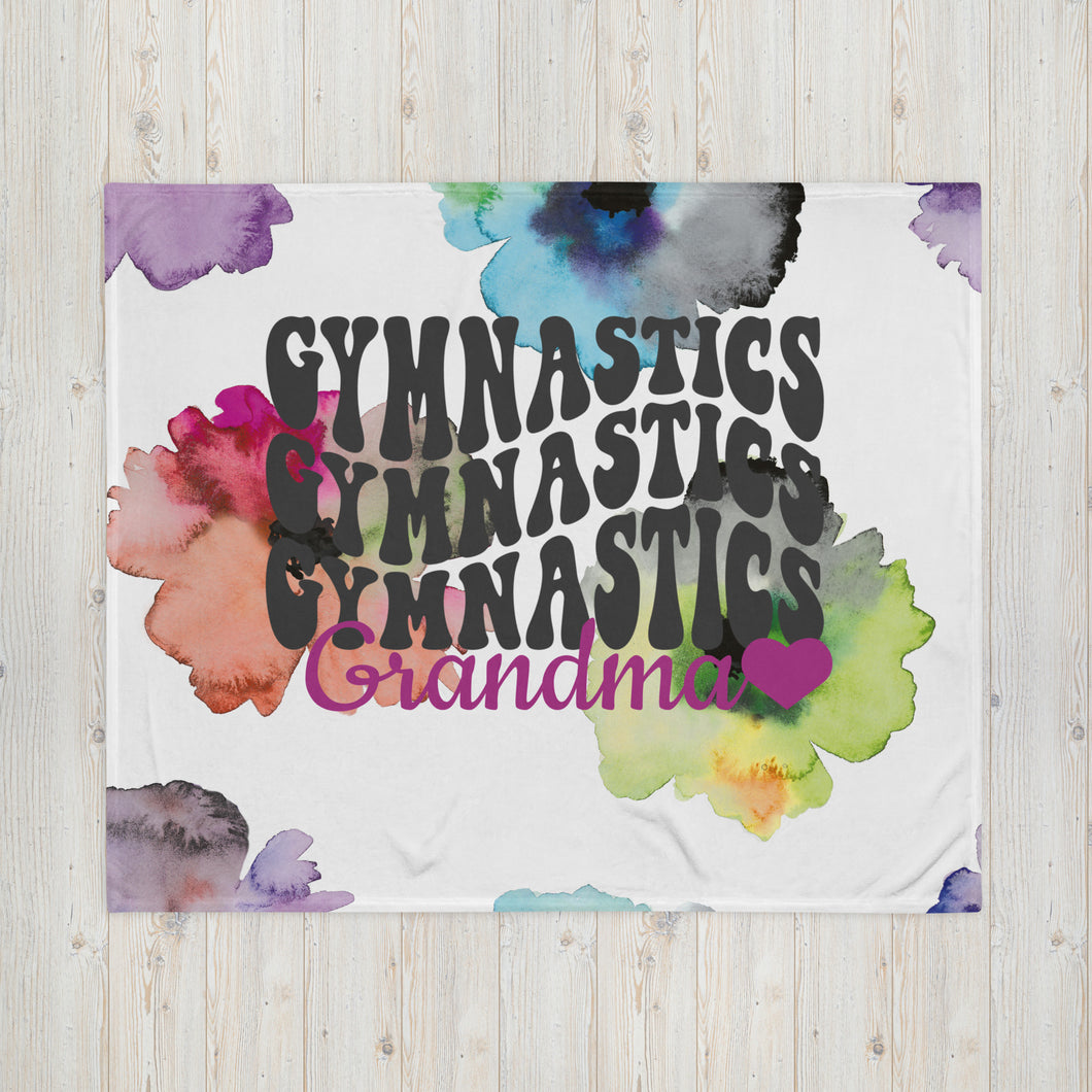 Gymnastics Grandma Throw Blanket