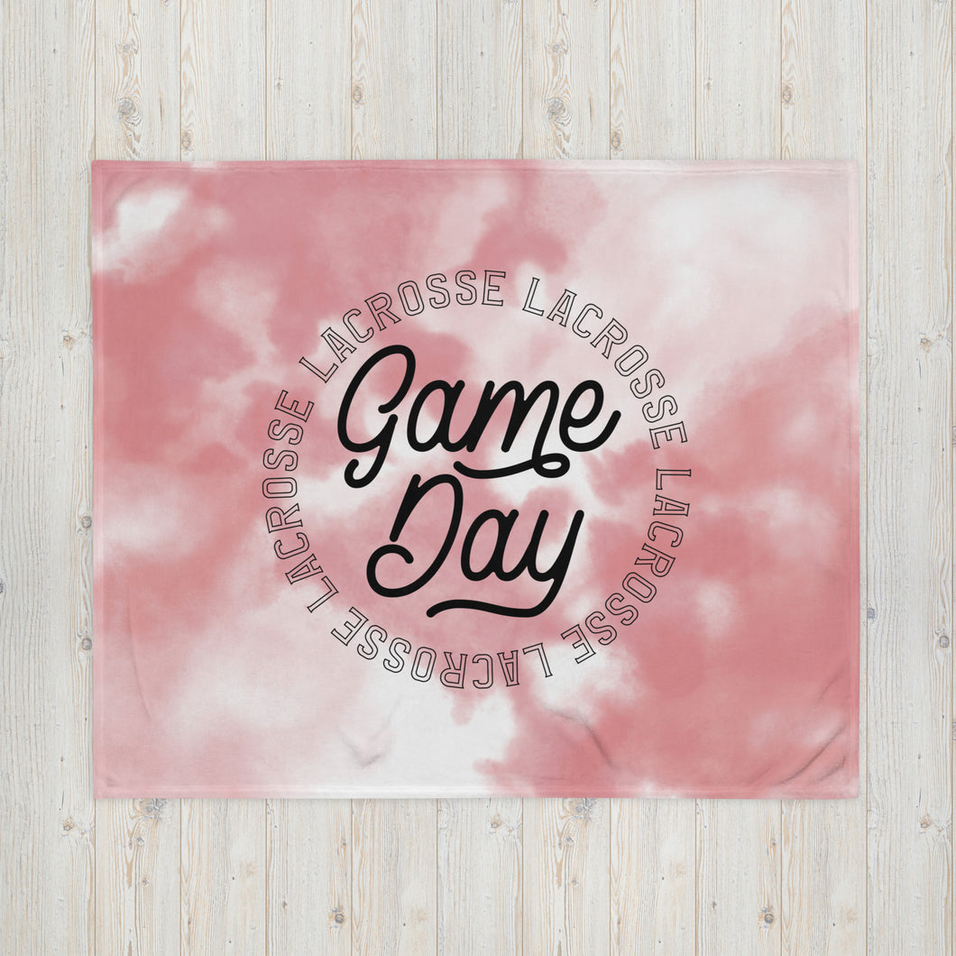 Lacrosse Game Day Throw Blanket