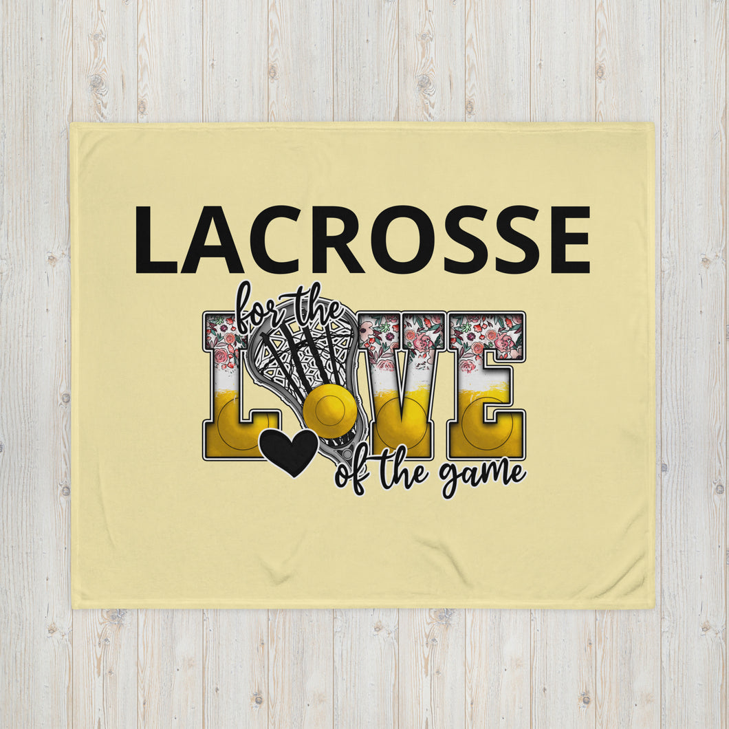 For The Love Lacrosse Throw Blanket