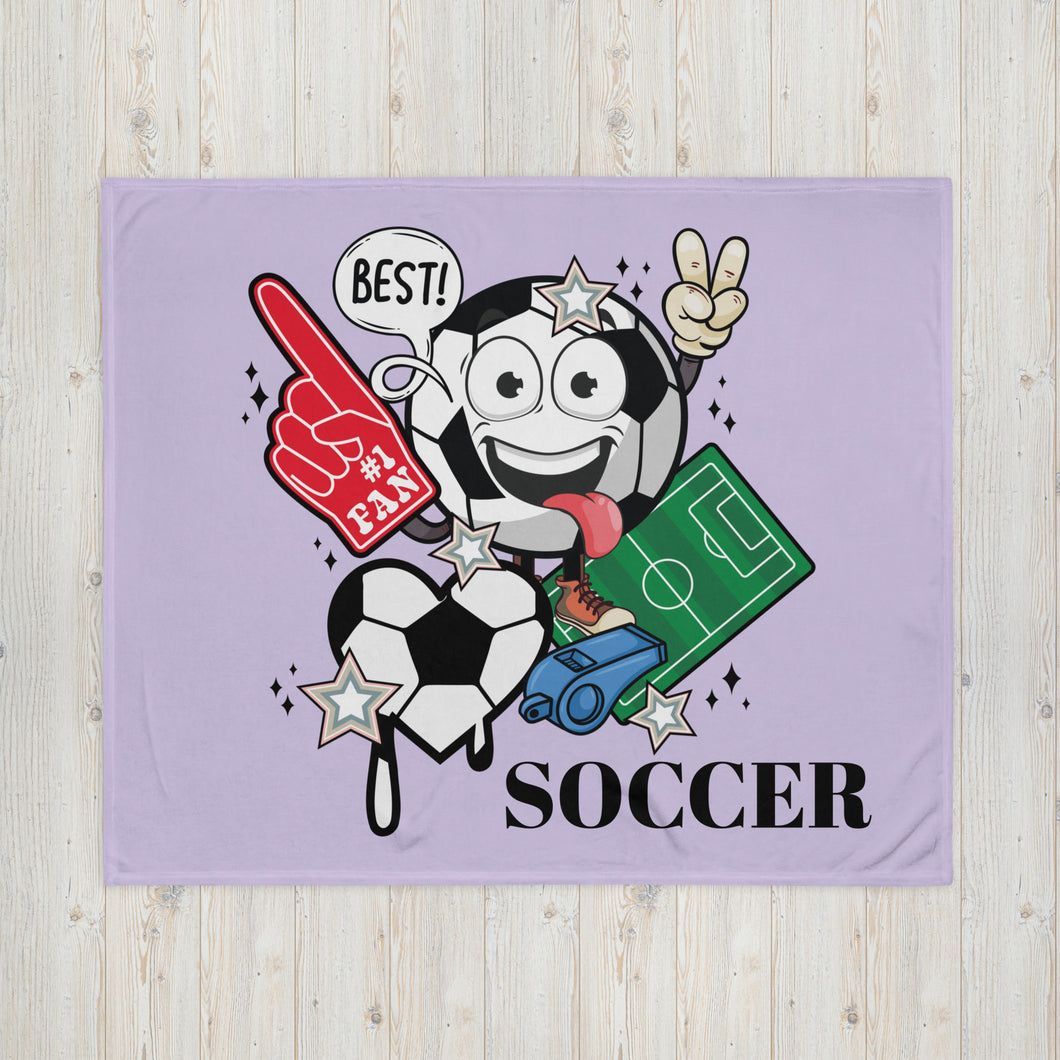 #1 Fan Soccer Throw Blanket
