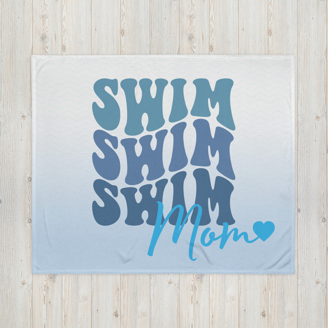 Swim Mom Throw Blanket