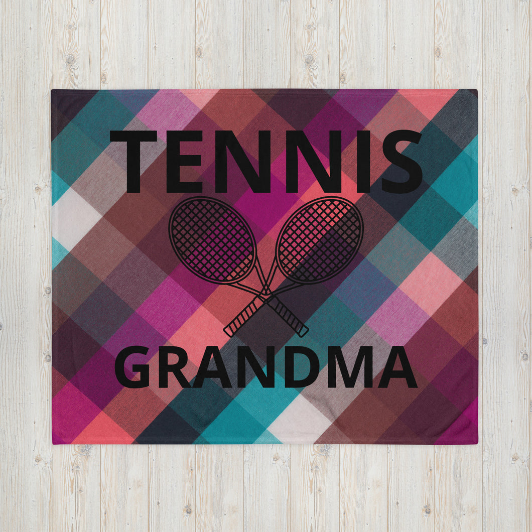 Tennis Grandma Throw Blanket