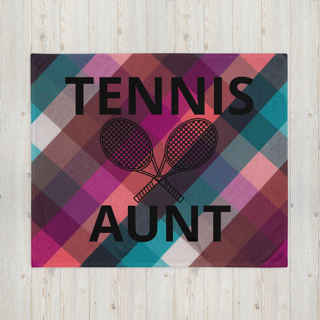 Tennis Aunt Throw Blanket