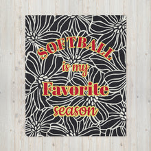 Load image into Gallery viewer, Favorite Season Softball Throw Blanket