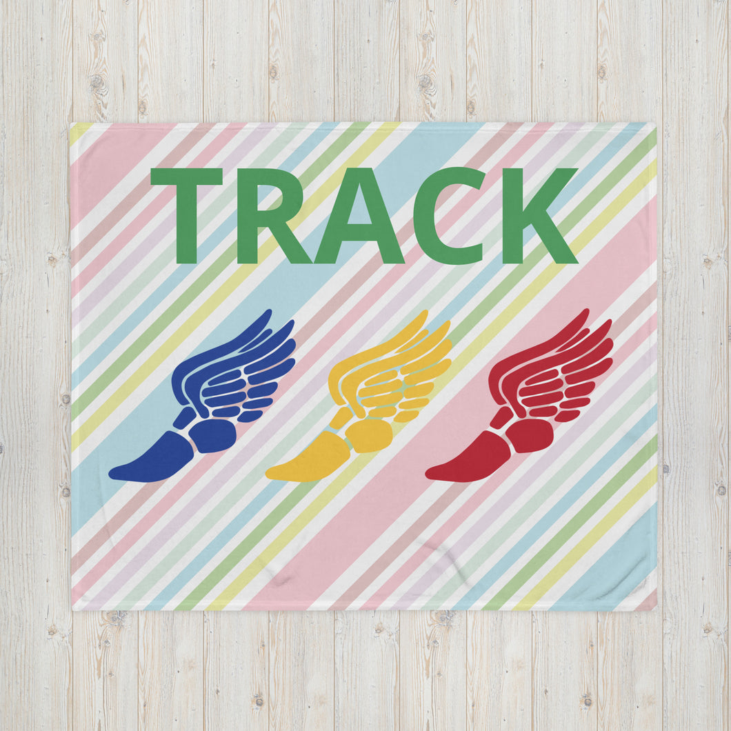 Track Wings Throw Blanket