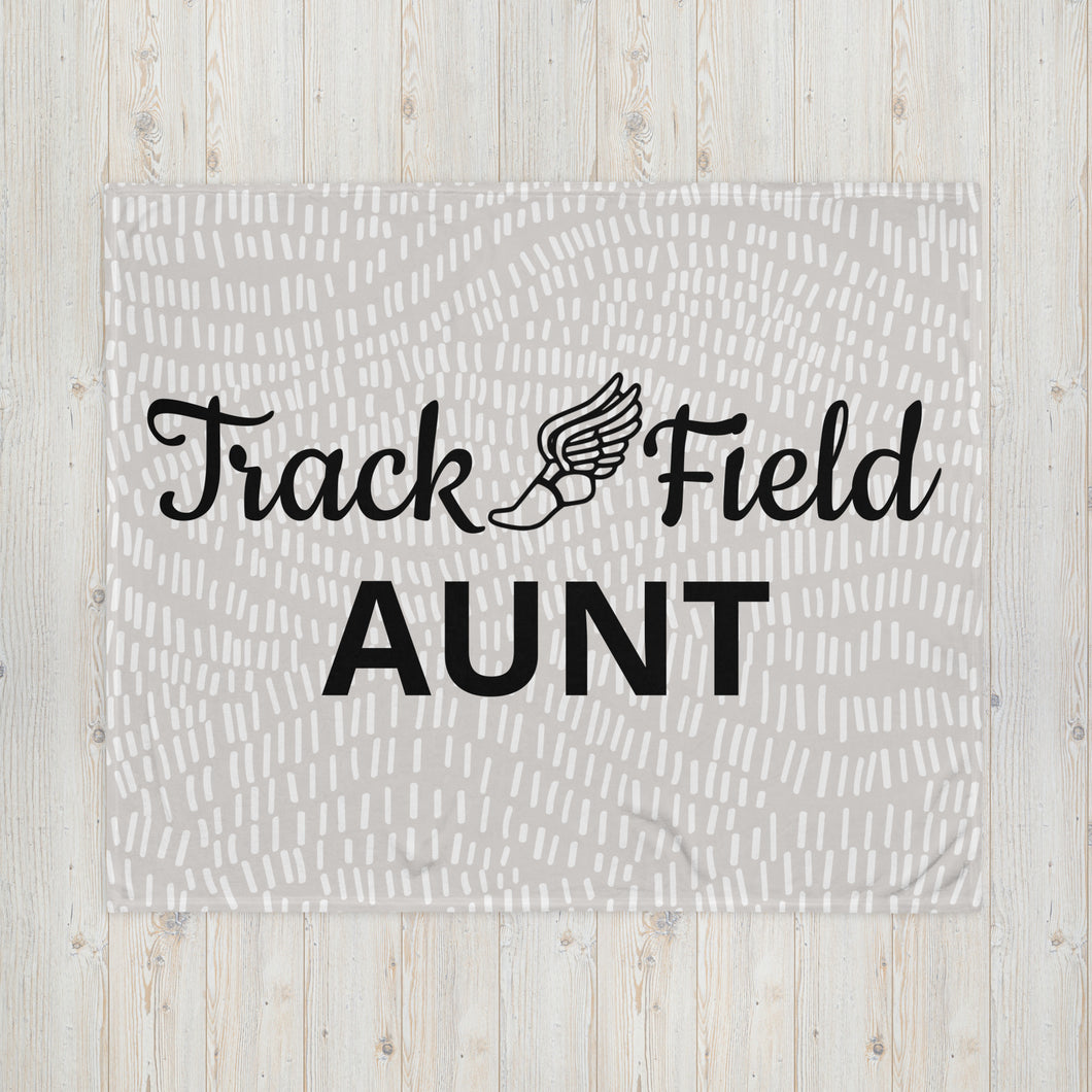 Track & Field Aunt Throw Blanket