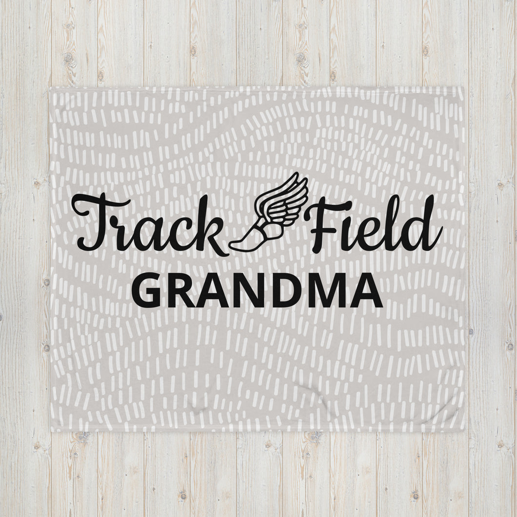 Track & Field Grandma Throw Blanket
