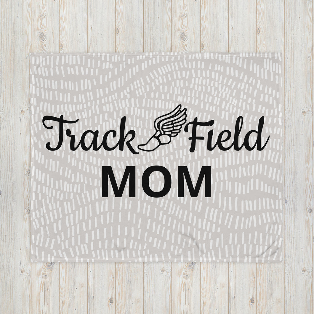 Track & Field Mom Throw Blanket