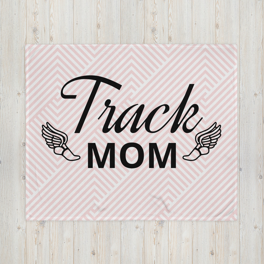 Track Mom Throw Blanket