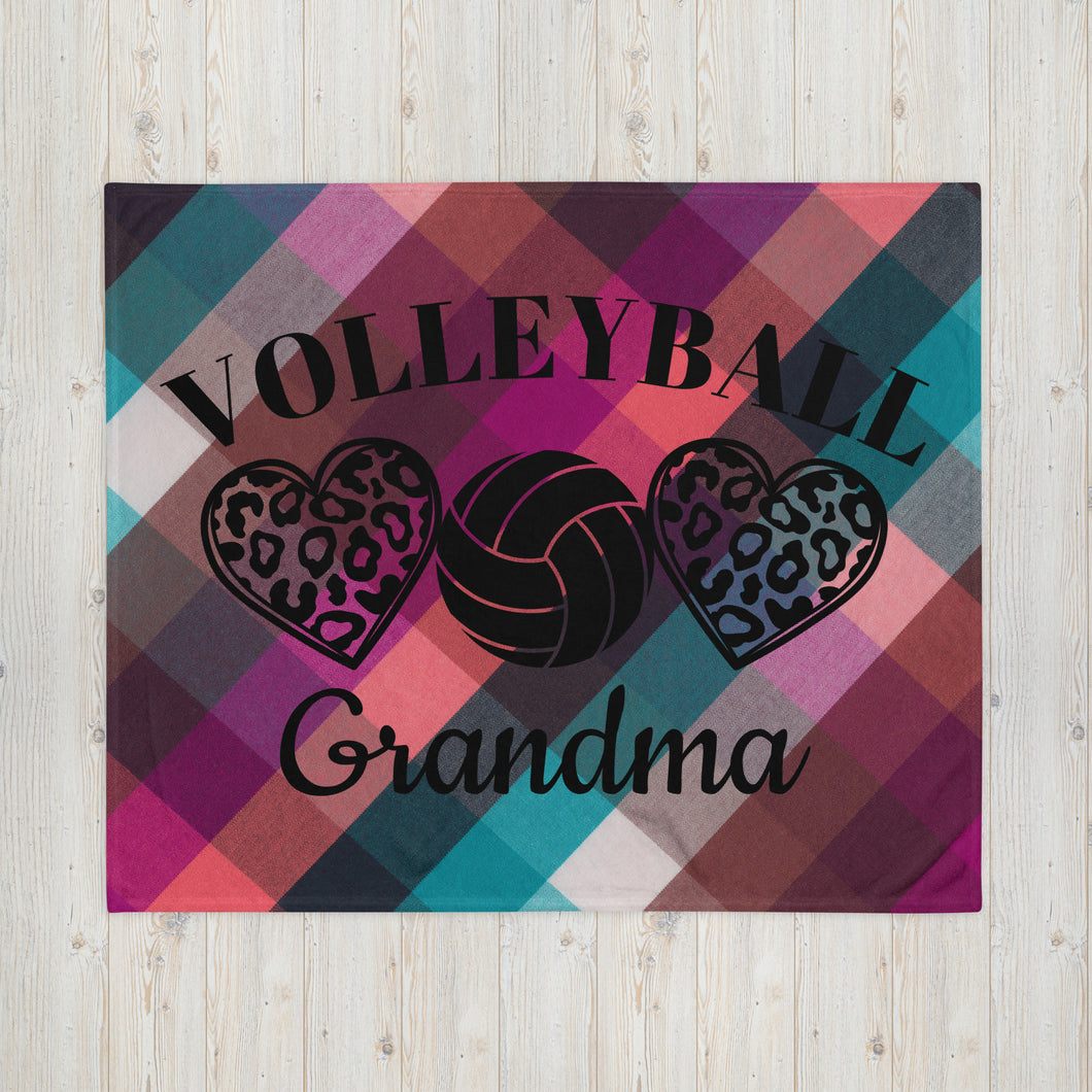 Volleyball Grandma Throw Blanket