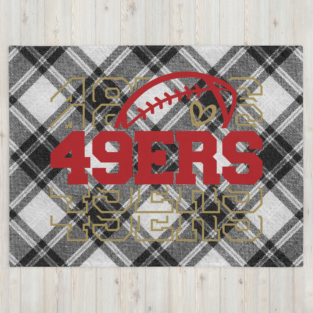 49ers Stacked Throw Blanket(NFL)