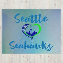 Load image into Gallery viewer, Seattle Seahawks Heart Throw Blanket(NFL)