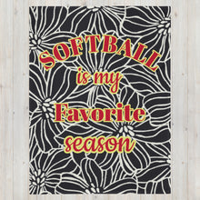 Load image into Gallery viewer, Favorite Season Softball Throw Blanket