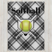 Load image into Gallery viewer, Softball Throw Blanket