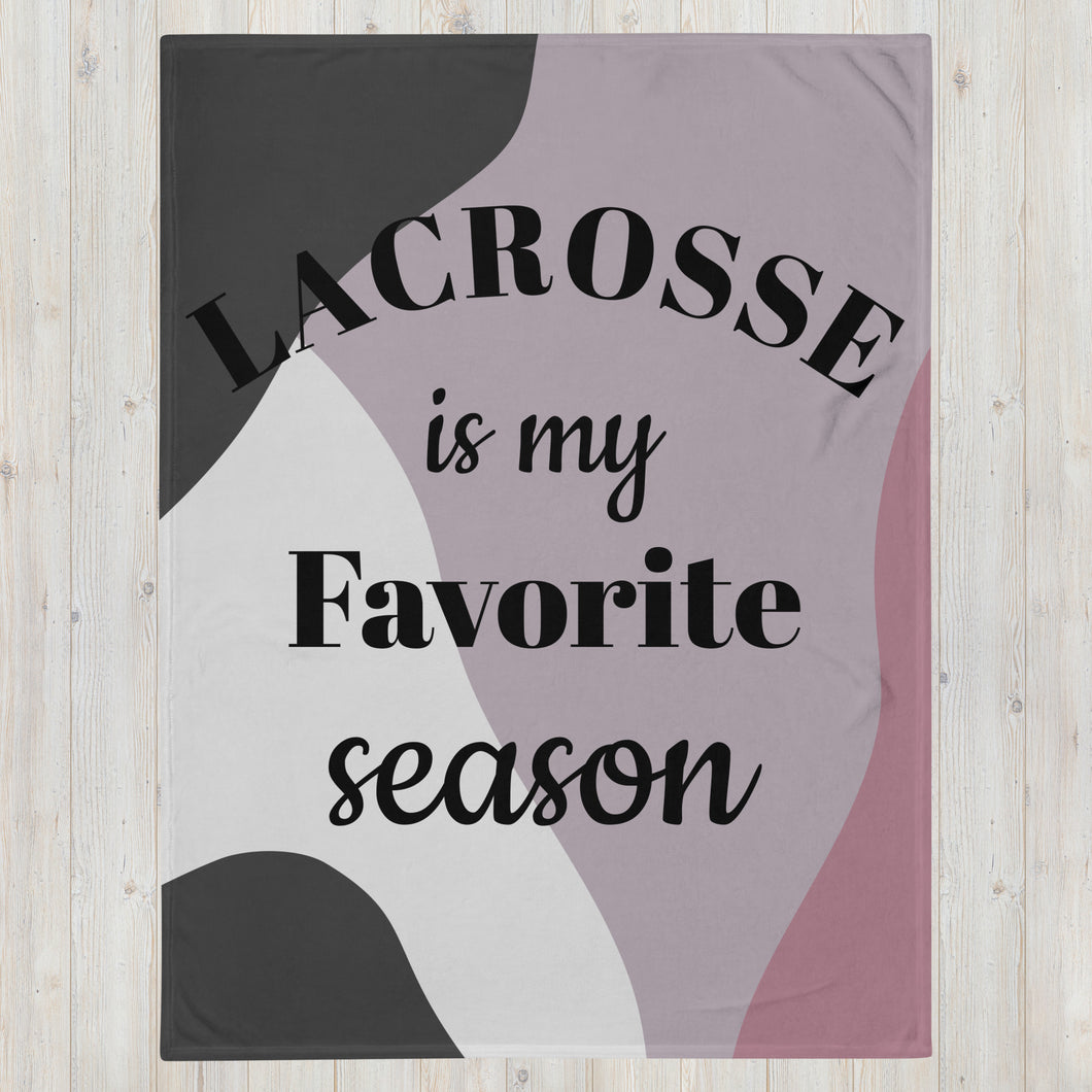 Favorite Season Lacrosse Throw Blanket