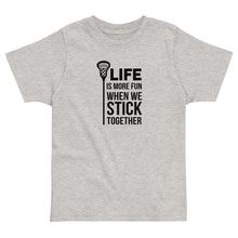 Load image into Gallery viewer, Life Is More Fun Lacrosse Toddler Tee
