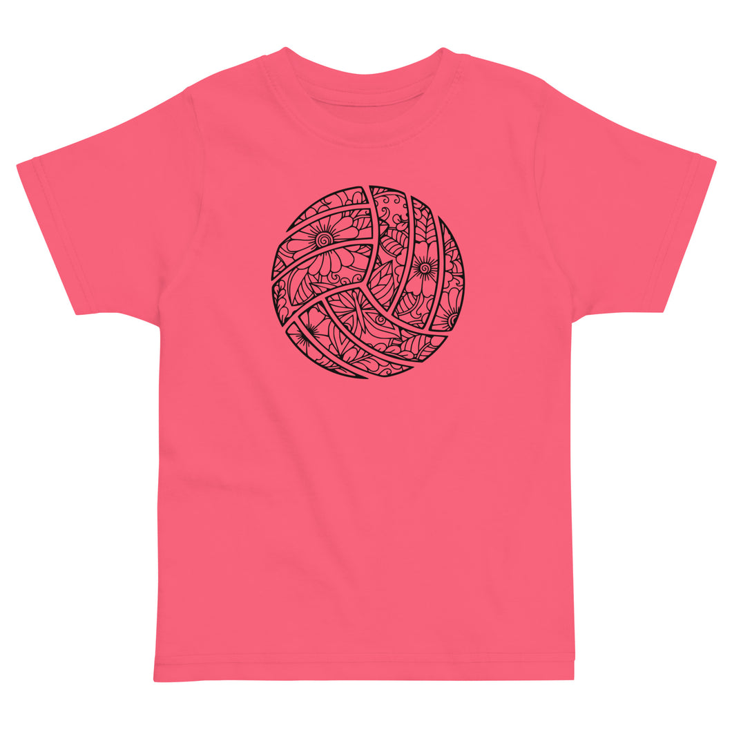 Floral Volleyball Toddler Tee