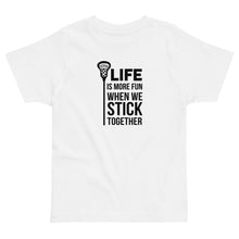 Load image into Gallery viewer, Life Is More Fun Lacrosse Toddler Tee
