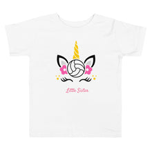 Load image into Gallery viewer, Unicorn Volleyball Little Sister Toddler Tee
