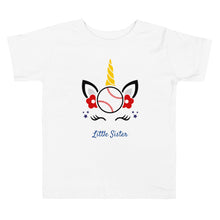 Load image into Gallery viewer, Little Sister Unicorn Baseball T-shirt
