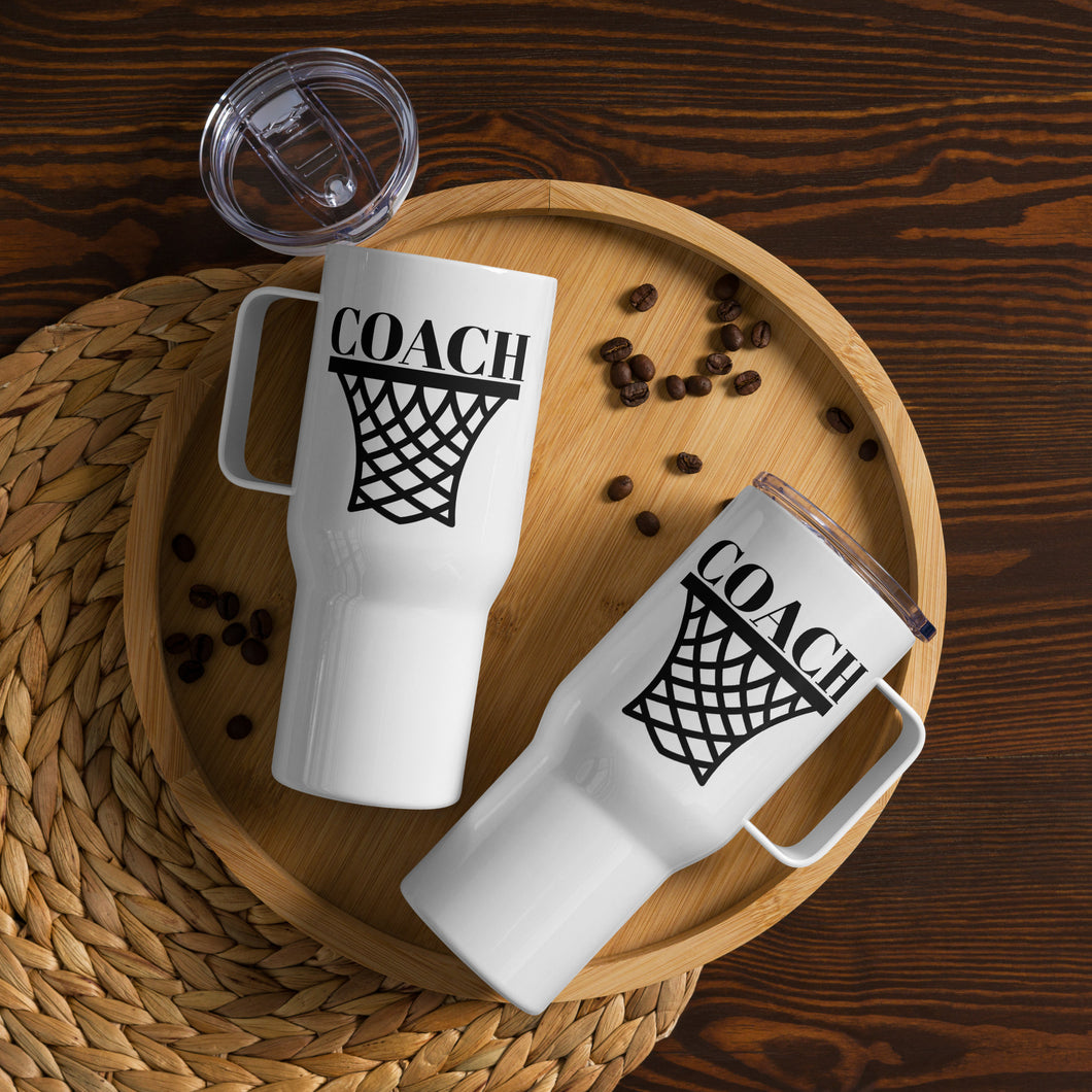 Basketball Coach Travel Mug With A Handle