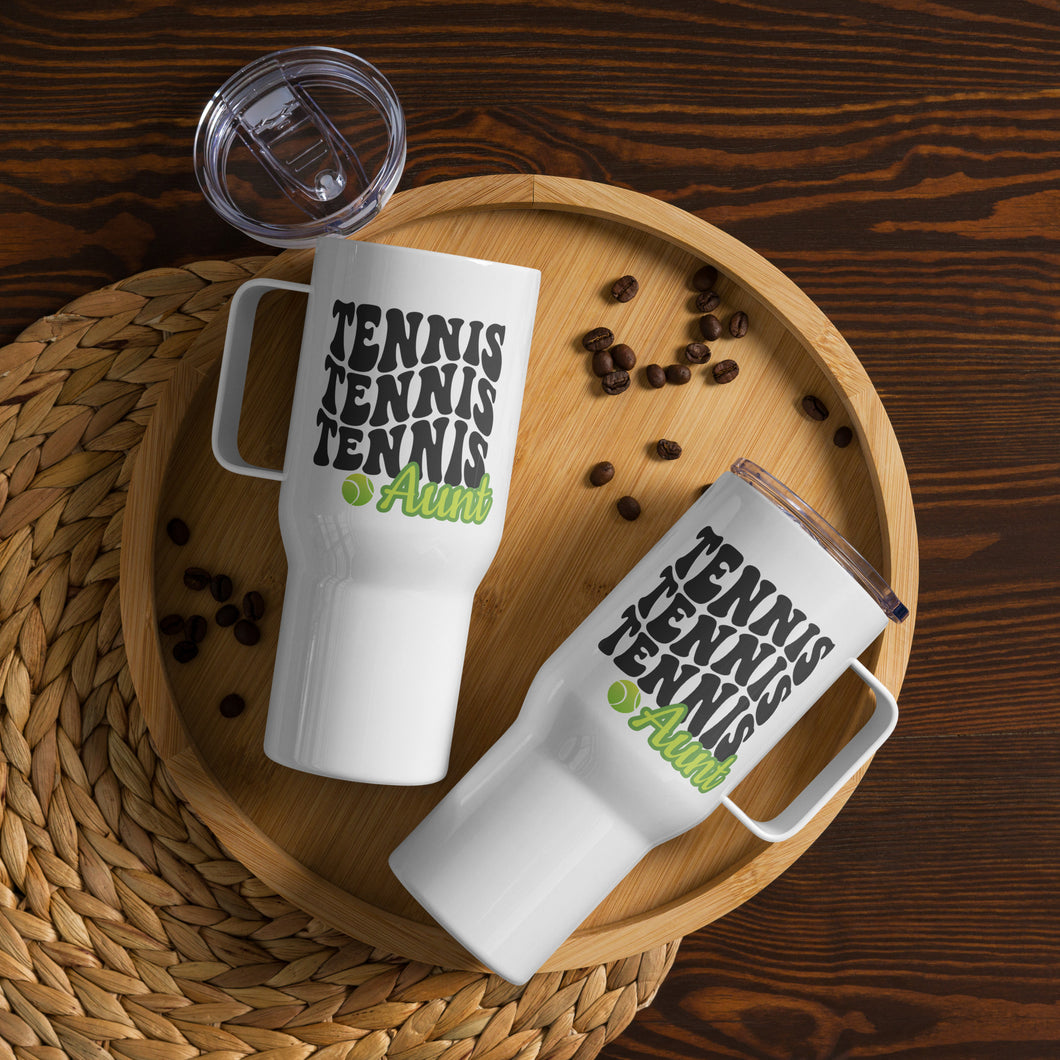 Tennis Aunt Travel Mug With A Handle