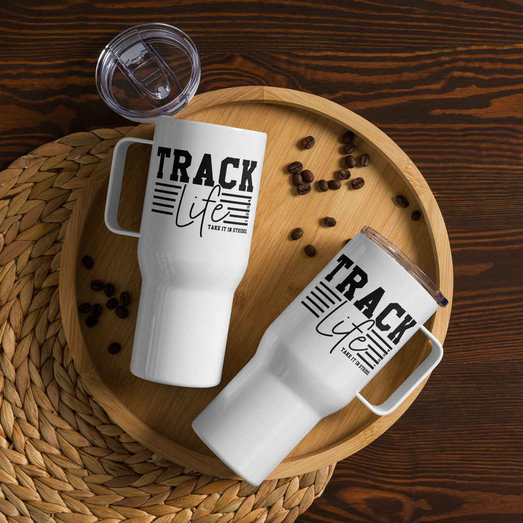 Track Life Travel Mug With A Handle