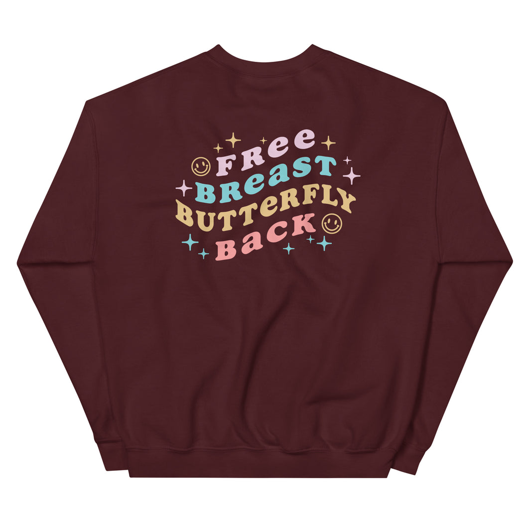 Free-Breast-Butterfly-Back-Swim Sweatshirt