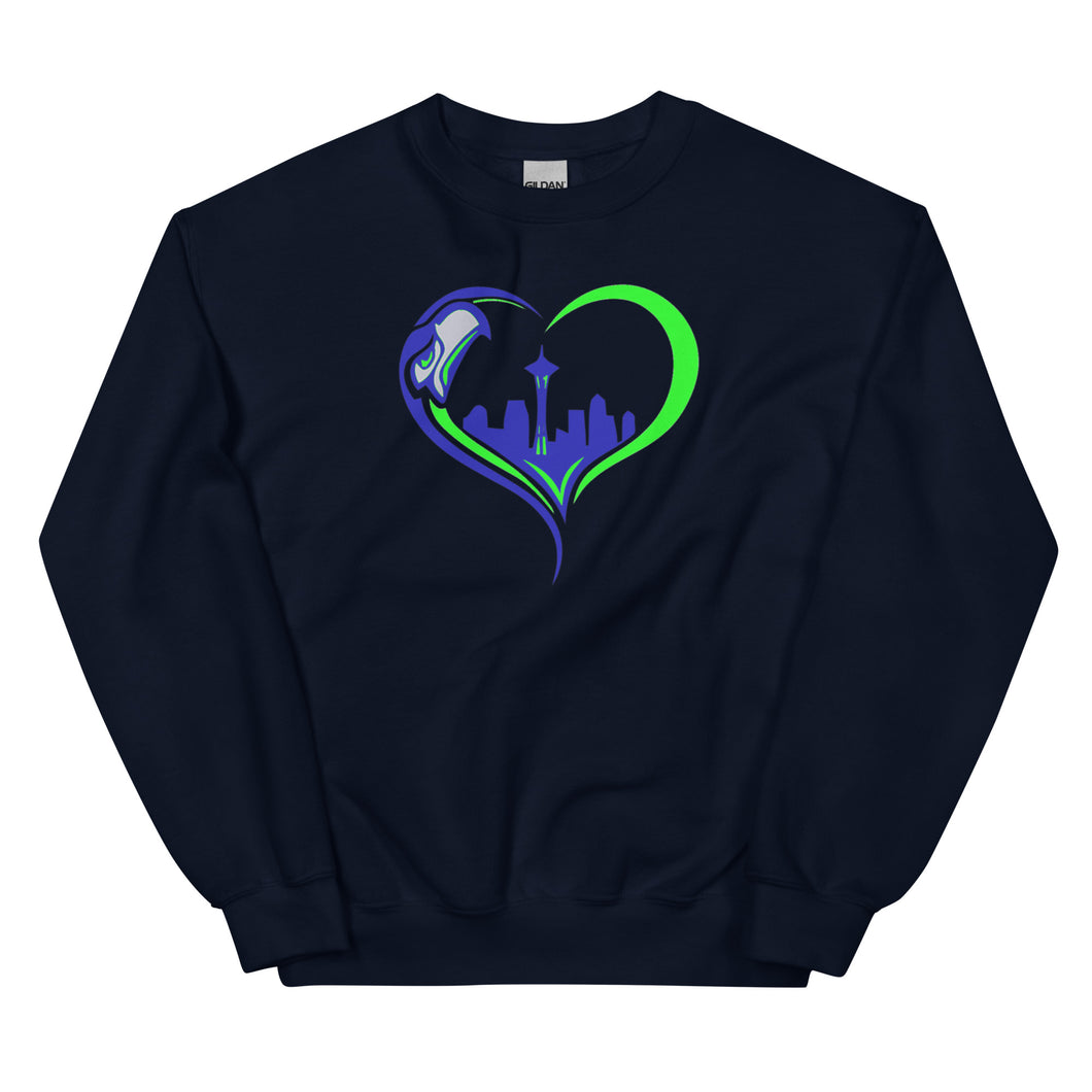 Seahawks Heart Sweatshirt(NFL)