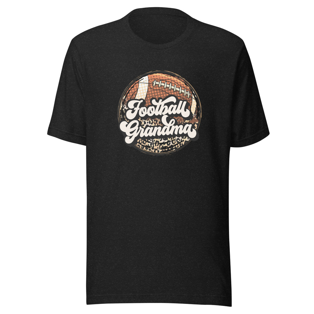 Football Grandma Leopard T-shirt