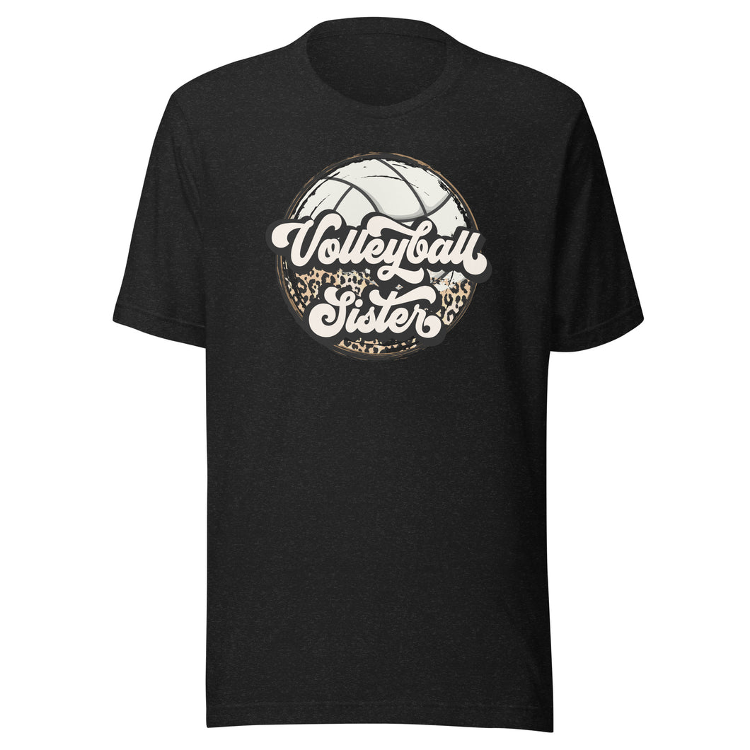 Leopard Volleyball Sister T-shirt