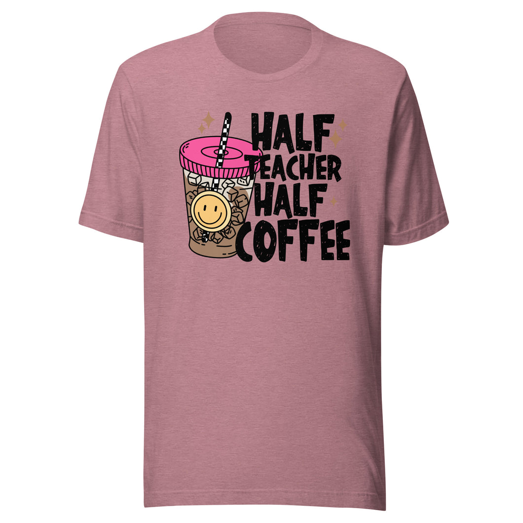 Half Teacher Half Coffee T-shirt