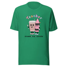 Load image into Gallery viewer, Crayons-Kids-Caffeine Teacher T-shirt