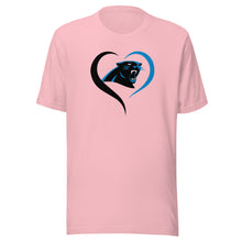Load image into Gallery viewer, Panthers Heart T-shirt(NFL)