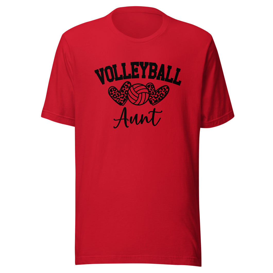 Volleyball Aunt Heart T-shirt