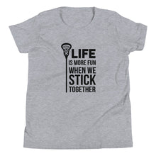 Load image into Gallery viewer, Life Is More Fun Lacrosse Youth T-shirt
