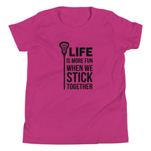 Load image into Gallery viewer, Life Is More Fun Lacrosse Youth T-shirt
