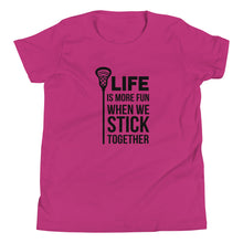 Load image into Gallery viewer, Life Is More Fun Lacrosse Youth T-shirt