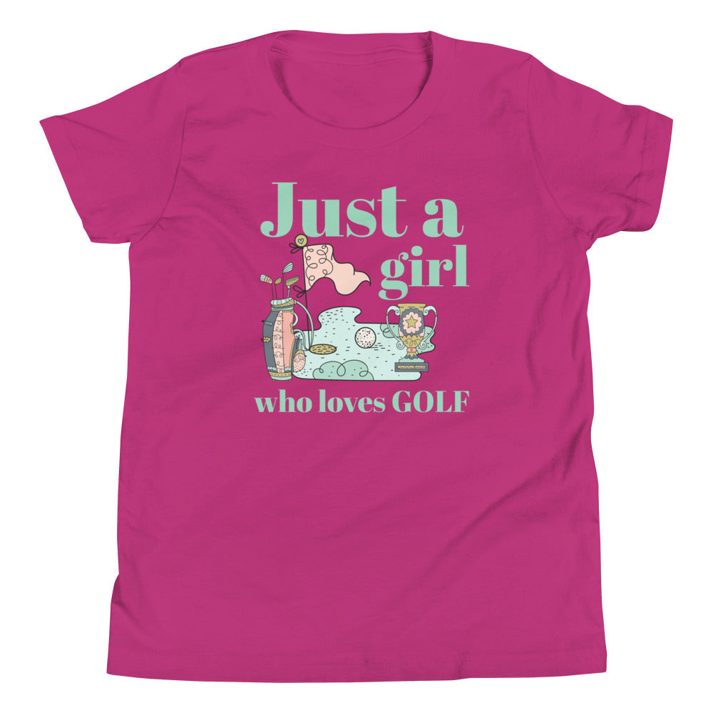Just A Girl Who Loves Golf Youth T-shirt
