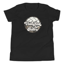 Load image into Gallery viewer, Leopard Volleyball Sister Youth T-shirt