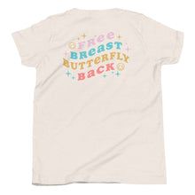 Load image into Gallery viewer, Free-Breast-Butterfly-Back-Swim Youth T-shirt