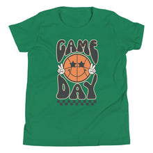 Load image into Gallery viewer, Game Day Basketball Smiley Face Youth T-shirt